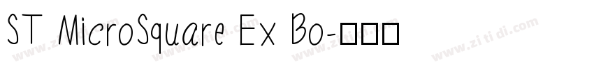 ST MicroSquare Ex Bo字体转换